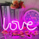 LOVE Neon - Lampe LED Décorative Rose