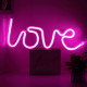 LOVE Neon - Lampe LED Décorative Rose