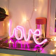 LOVE Neon - Lampe LED Décorative Rose